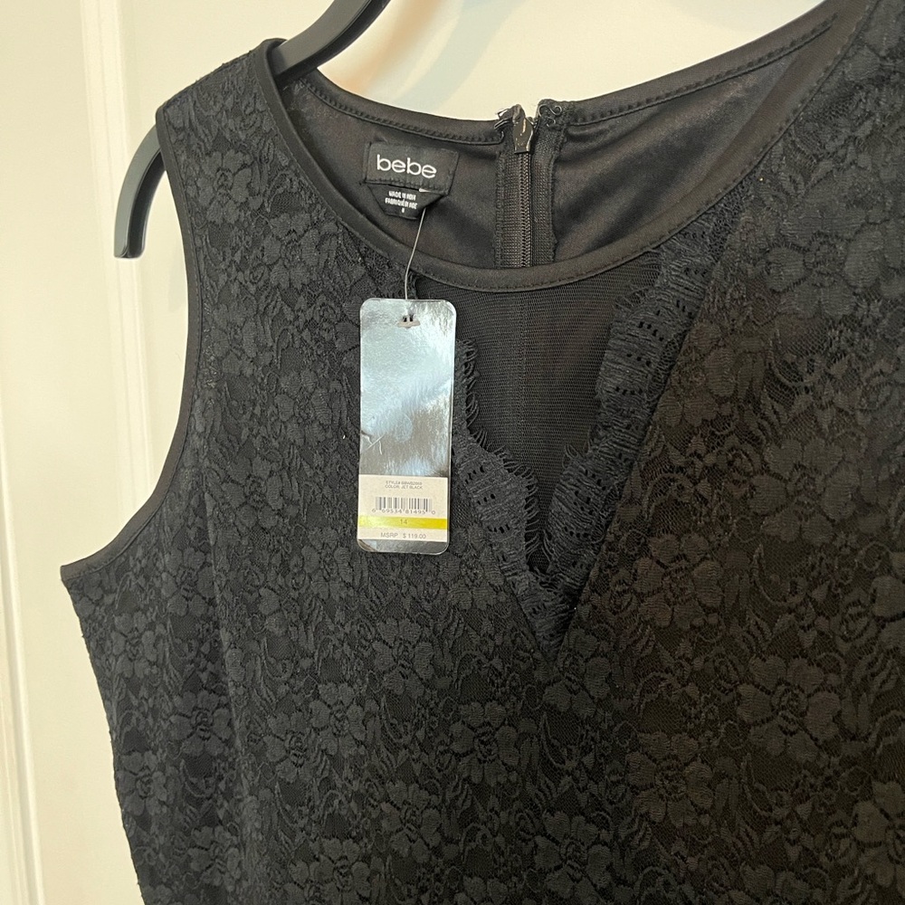 Bebe Elegant Black Lace Dress